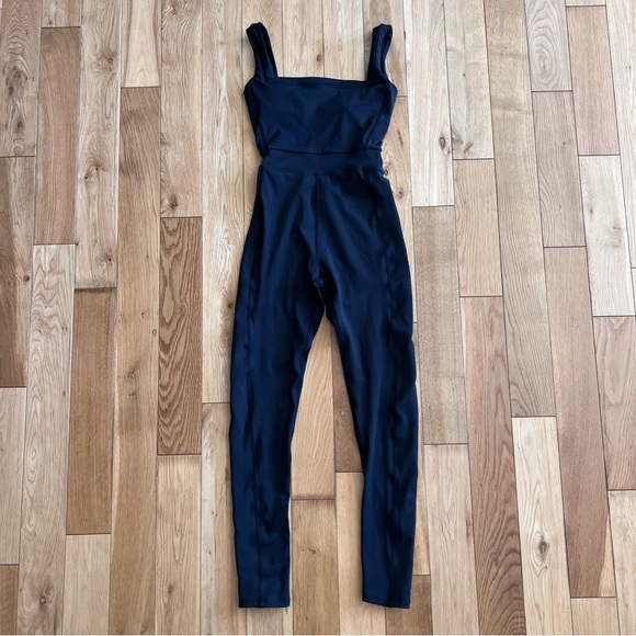 YLLW The Label Pants - Yllw The Label Black Square Neck Jumpsuit Bodysuit Size Small